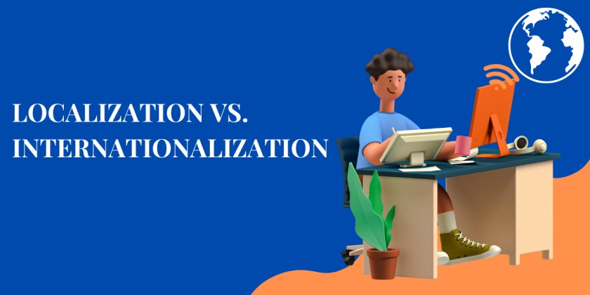 Localization vs. Internationalization comparison concept